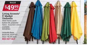Ace Hardware Living Accents 9' Market Umbrella offer