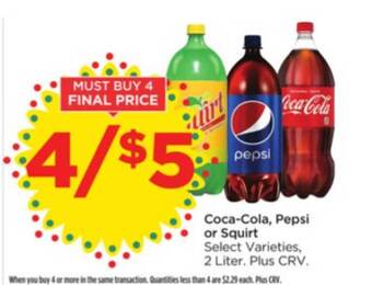 Foods Co Coca-cola, Pepsi Or Squirt offer