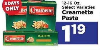 IGA Creamette Pasta offer