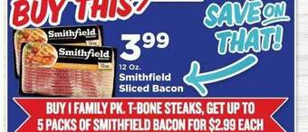 IGA Smithfield Sliced Bacon offer