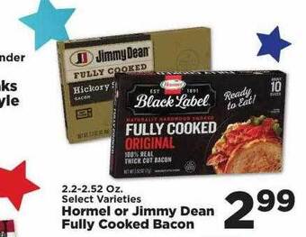 IGA Hormel Or Jimmy Dean Fully Cooked Bacon offer