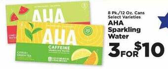 IGA Aha Sparkling Water offer