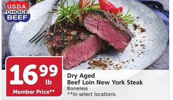 Pavilions Dry Aged Beef Loin New York Steak offer
