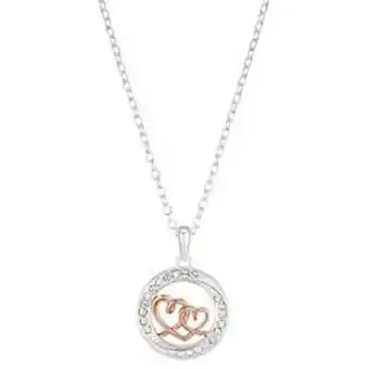 Kohl's Brilliance two-tone "always sisters forever friends" crystal double heart round necklace offer