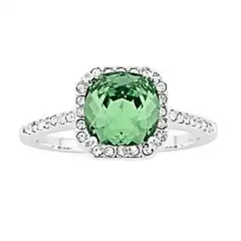 Kohl's Brilliance square green crystal halo ring offer