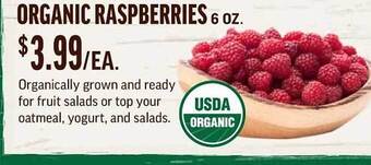 Central Market Organic Raspberries offer