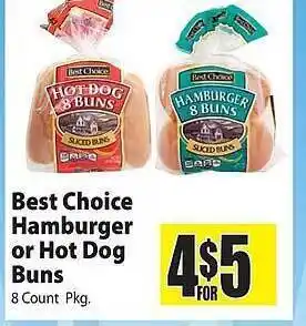 Food Giant Best Choice Hamburger Or Hot Dog Buns offer