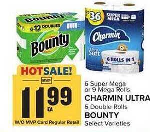 Food Lion Charmin Ultra, Bounty offer