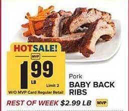 Food Lion Baby Back Ribs offer