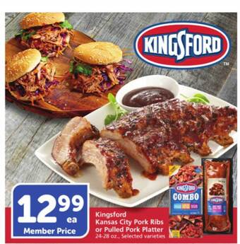 Vons Kingsford Kansas City Pork Ribs Or Pulled Pork Platter offer