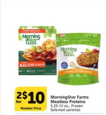 Vons MorningStar Farms Meatless Proteins offer