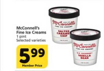 Vons McConnell's Fine Ice Creams offer