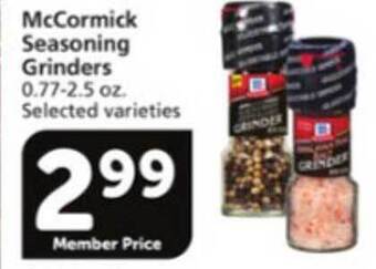 Vons McCormick Seasoning Grinders offer