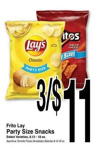Superior Grocers Frito Lay Party Size Snacks offer