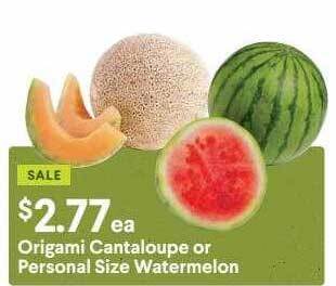 Nob Hill Origami Cantaloupe Or Personal Size Watermelon offer