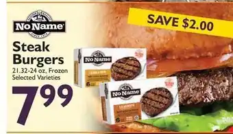 Festival Foods No Name Steak Burgers offer