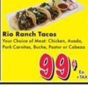 Rio Ranch Market Rio Ranch Tacos offer