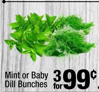 Super King Markets Mint Or Baby Dill Bunches offer