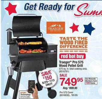 Ace Hardware Traeger Pro 575 Wood Pellet Grill offer