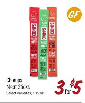 Sprouts Farmers Market Chomps Meat Sticks offer