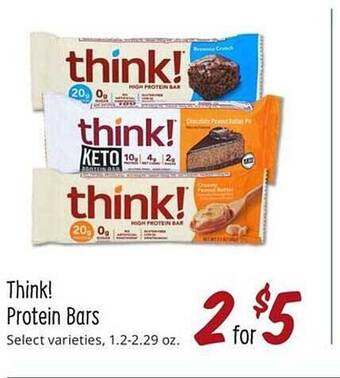 Sprouts Farmers Market Think ! Protein Bars offer