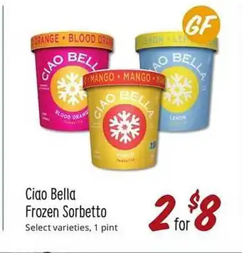 Sprouts Farmers Market Ciao Bella Frozen Sorbetto offer