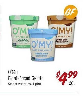 Sprouts Farmers Market O'my Plant-based Gelato offer