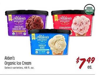 Sprouts Farmers Market Alden's Organic Ice Cream offer