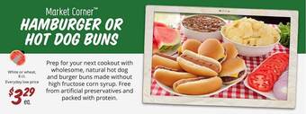 Sprouts Farmers Market Market Corner Hamburger Or Hot Dog Buns offer