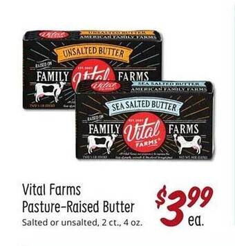 Sprouts Farmers Market Vital Farms Pasture-raised Butter offer