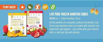 Sprouts Farmers Market Live Pure Frozen Smoothie Cubes offer
