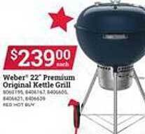Ace Hardware Weber 22 Premium Original Kettle Grill offer