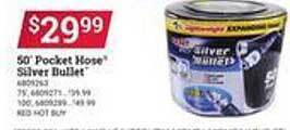 Ace Hardware 50' Pocket Hose Silver Bullet offer