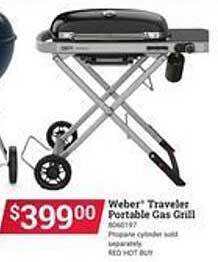 Ace Hardware Weber Traveler Portable Gas Grill offer