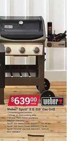 Ace Hardware Weber Spirit E-310 Gas Grill offer