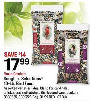 Ace Hardware Songbird Selections 10-lb. Bird Food offer
