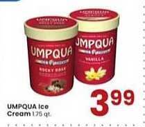 Albertsons Umpqua Ice Cream offer