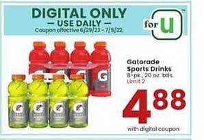 Albertsons Gatorade Sports Drinks offer