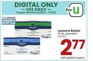 Albertsons Lucerne Butter offer