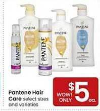 Albertsons Pantene Hair Care offer