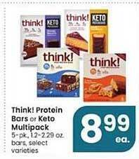 Albertsons Think! Protein Bars Or Keto Multipack offer