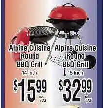 Apline Cuisine Round Bbq Grill