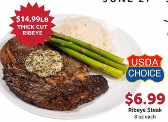Fareway Ribeye Steak offer