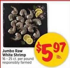 H-E-B Jumbo Raw White Shrimp offer