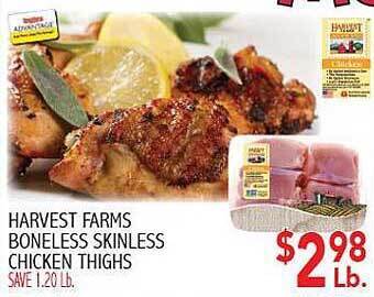 Ingles Markets Harvest Farms Boneless Skinless Chicken Thighs offer