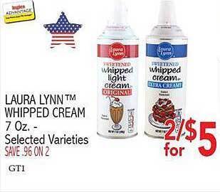 Ingles Markets Laura Lynn Whipped Cream offer