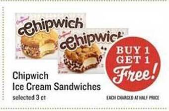 Lowes Foods Chipwich Ice Cream Sandwiches offer