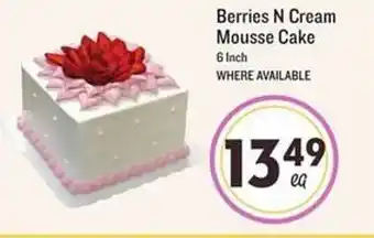 Lowes Foods Berries N Cream Mousse Cake offer