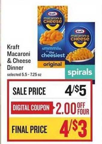 Lowes Foods Kraft Macaroni & Cheese Dinner offer