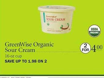 Publix Greenwise Organic Sour Cream offer